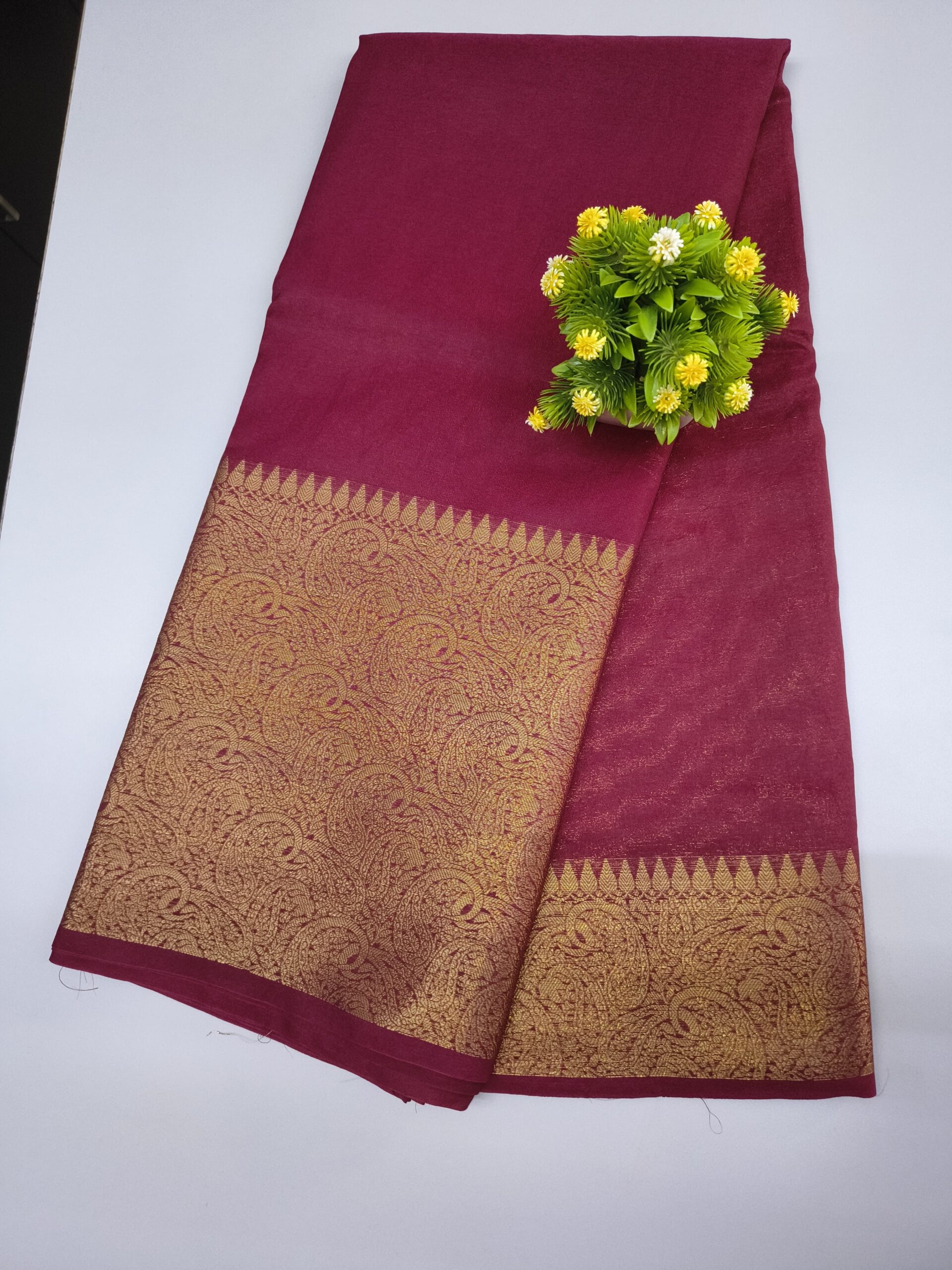 Silk chinon saree