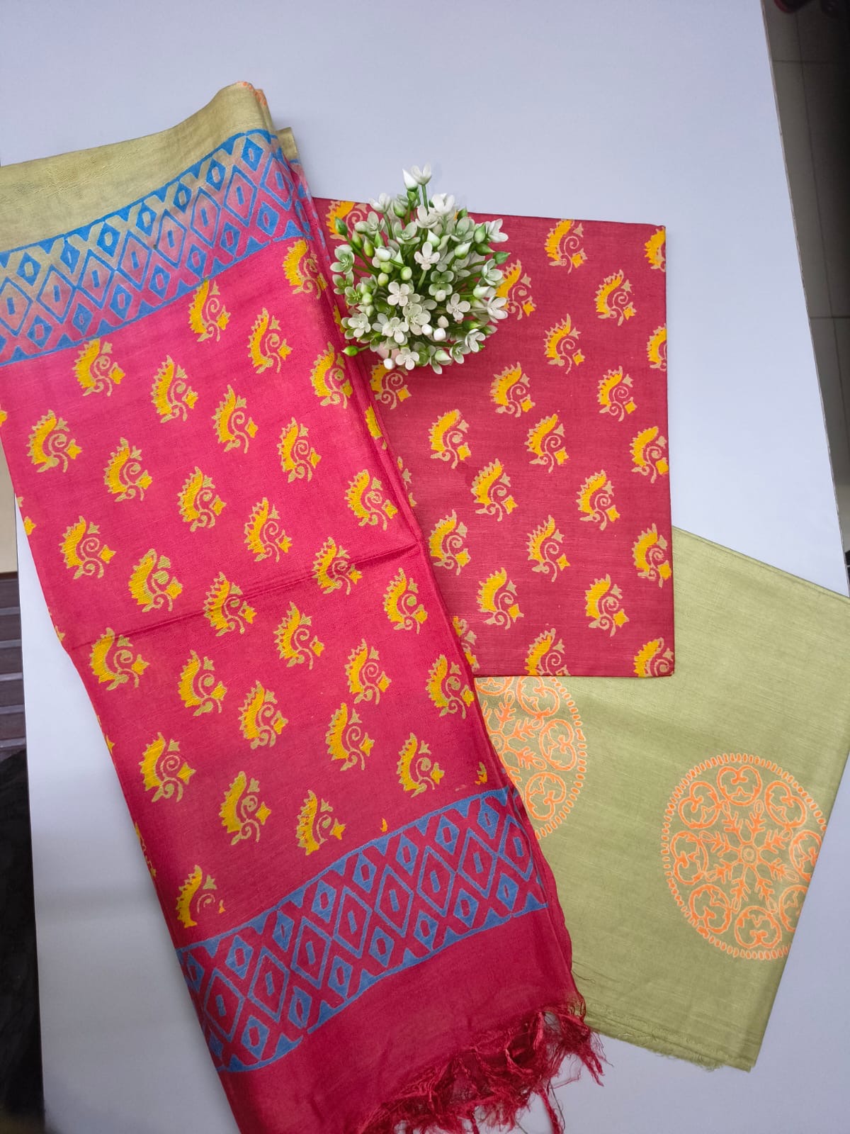 Semi silk churidar material