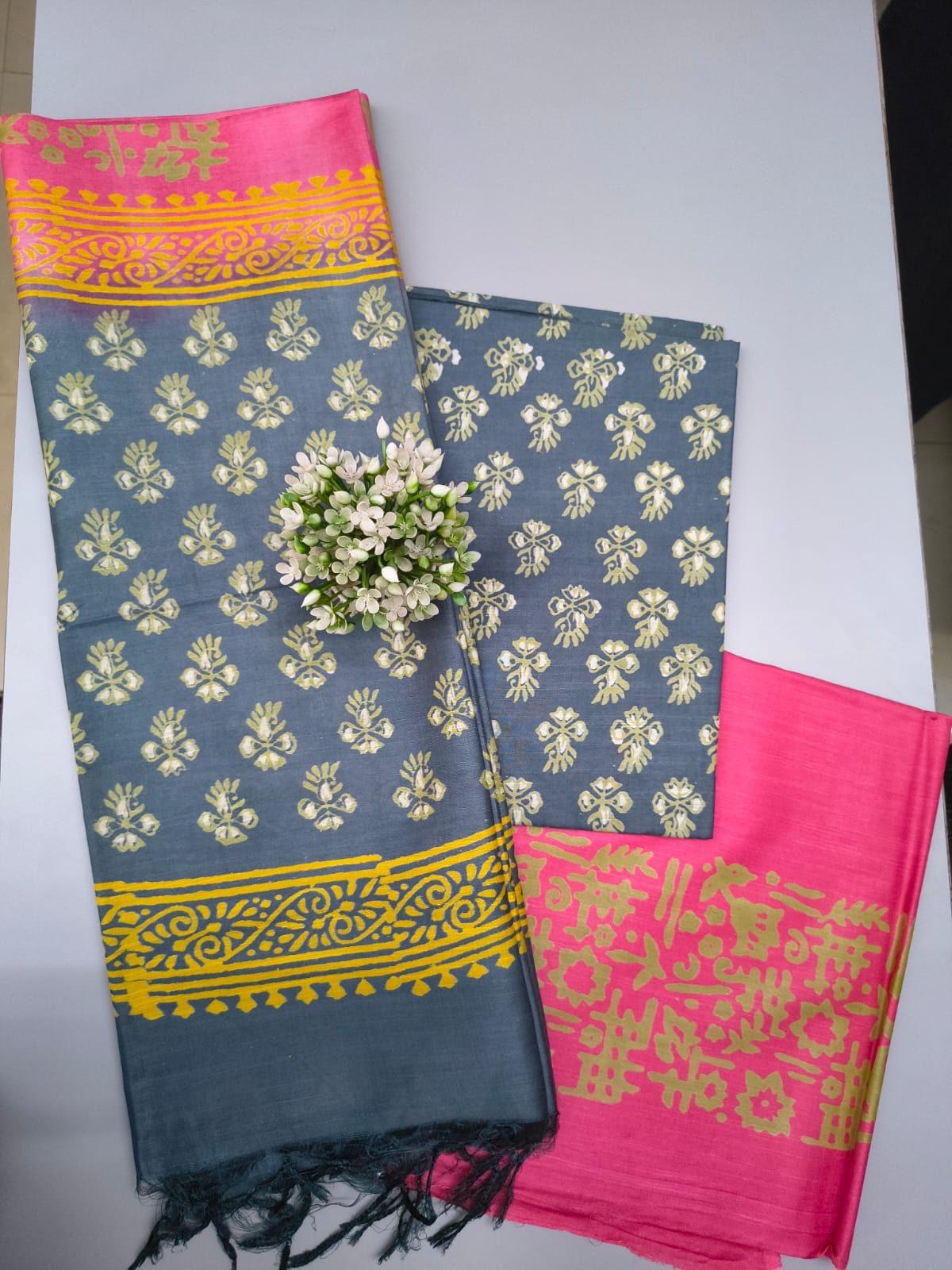 Semi silk churidar material